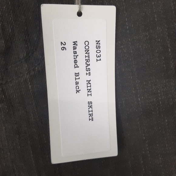 NWT 6397 News High Waist Contrast Mini Denim Skirt Available In Multiple Sizes - Picture 10 of 11